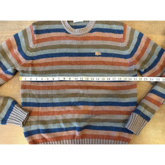 Vintage LACOSTE IZOD Striped Wool Blend Sweater Top Men size XL - Picture 7 of 7